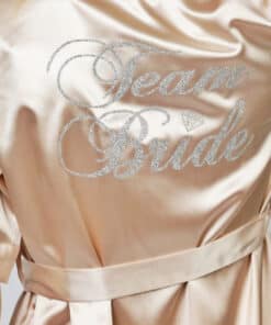 Peignoir Mariée Satin Personnalisé HENGBIRD - Broderie 'Bride', Kimono Élégant Pour Préparation Mariage, EVJF