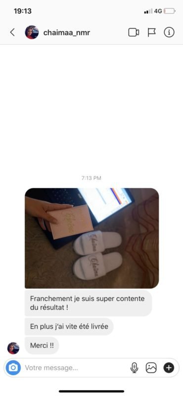 Customer photo opinion on personalised passport and personalised slipper