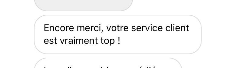 Très bon service client 5 sur 5